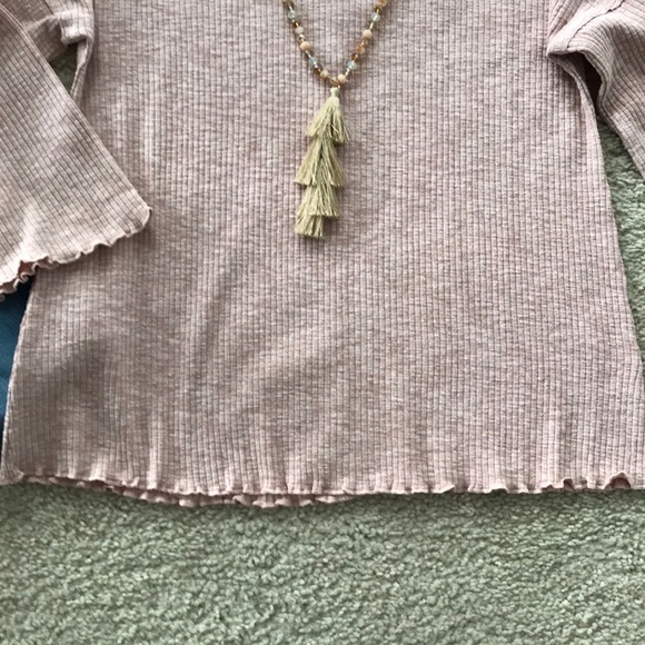 Pink Color 3/4 Sleeves Tunic Top - Picture 6 of 7